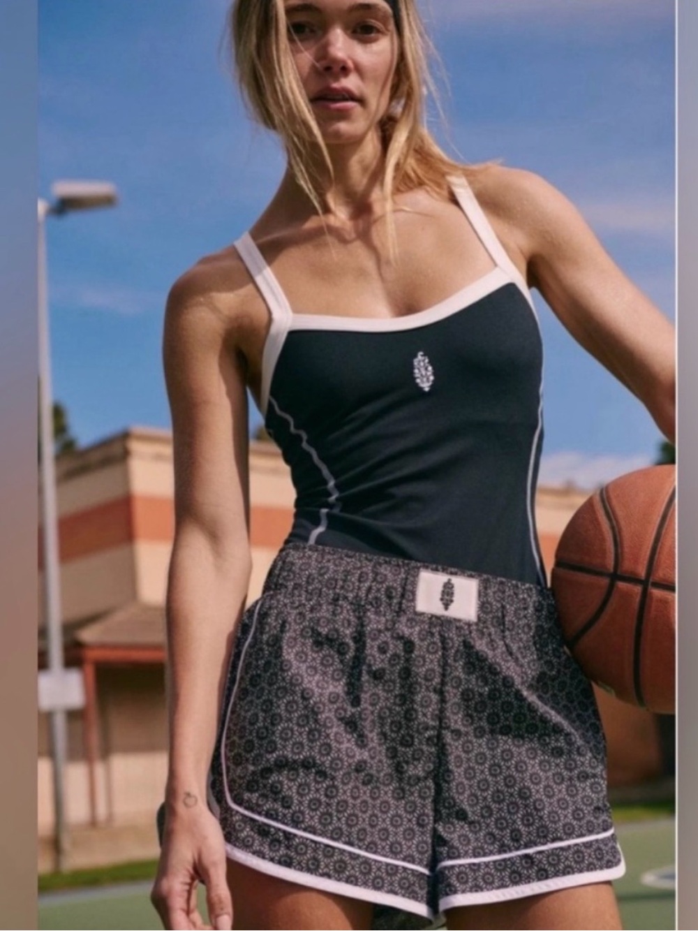 FP MOVEMENT Varsity Blues Starburst Shorts
